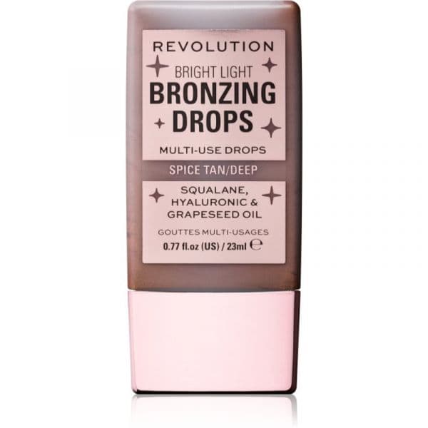 Makeup Revolution Bright Light Bronzing Drops Bronzeador Líquido Tom Deep Bronze Spice 23 ml
