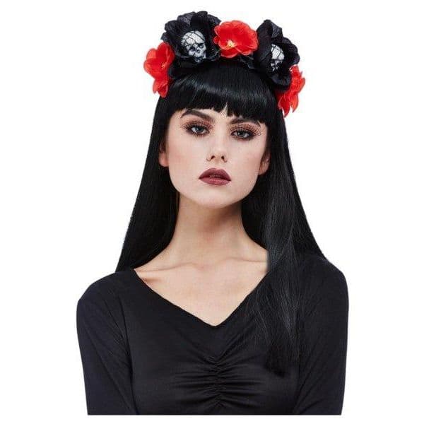 Smiffys Tiara Rosas e Caveiras - 220027707