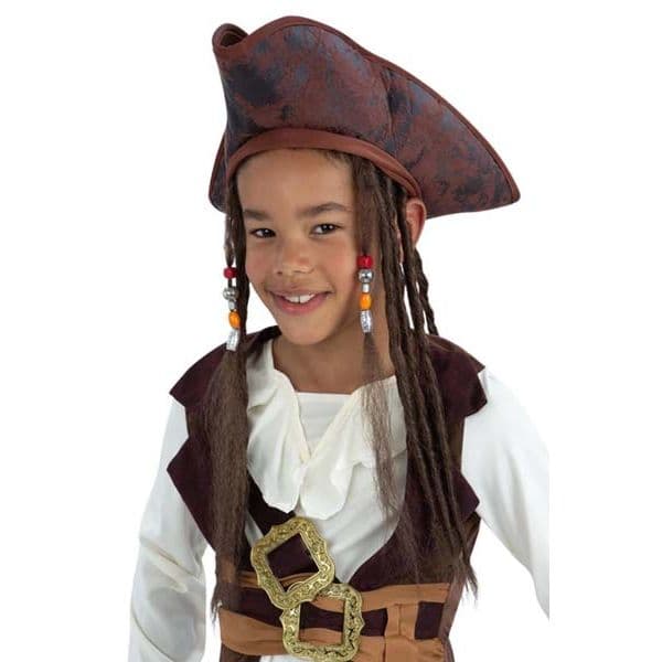 Smiffys Chapéu Pirata Criança com Tranças - 220053114