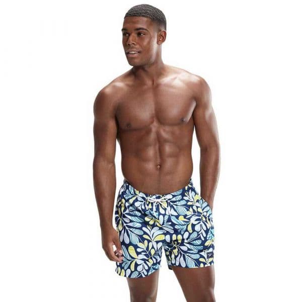 Speedo Printed Leisure 16´´ Swimming Shorts Azul XS Homem
