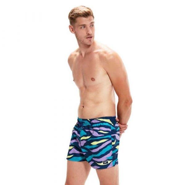 Speedo Printed Leisure 14´´ Swimming Shorts Azul L Homem