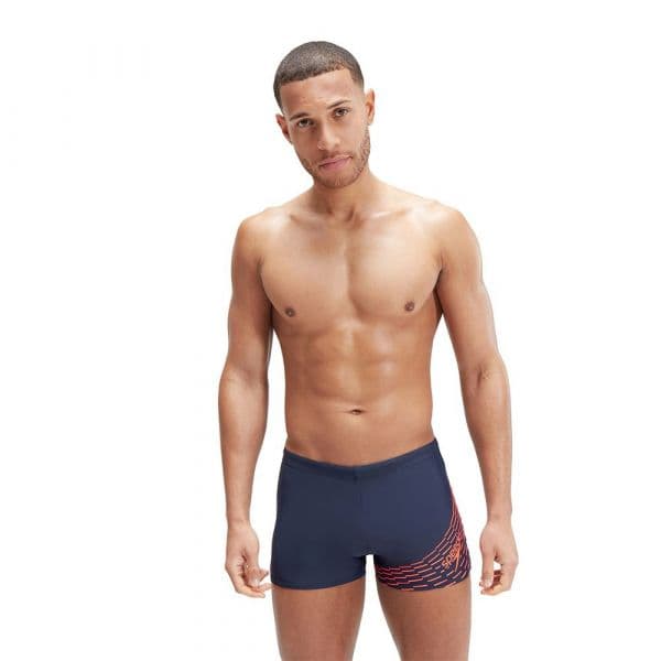 Speedo Medley Logo Swim Boxer Azul UK 28 Homem