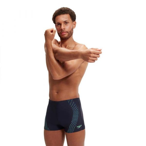 Speedo Duo Logo Print Boxer Preto UK 32 Homem