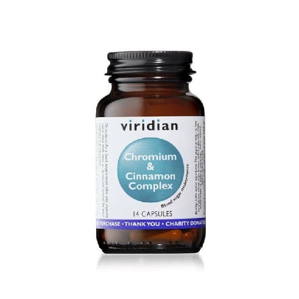 Viridian Complexo de Crómio e Canela 14 Cápsulas