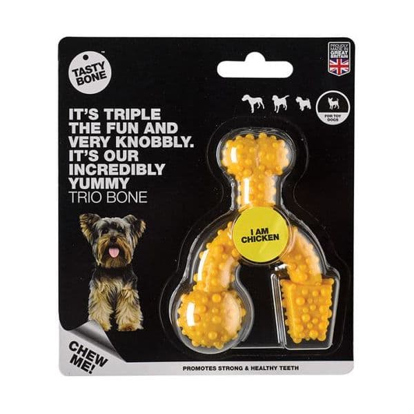 Tasty Bone Brinquedo Cão Trio Bone L I Am Chicken