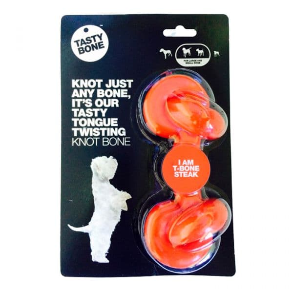 Tasty Bone Brinquedo Cão Knotted Bone L & S I Am T-Bone Steak