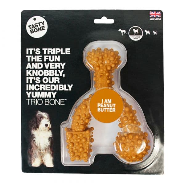 Tasty Bone Brinquedo Cão Trio Bone Toy I Am Peanut Butter