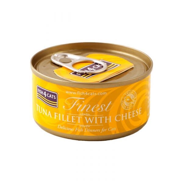 Ração Húmida FISH4PETS F4C Finest Filete de Atum com Queijo 70g