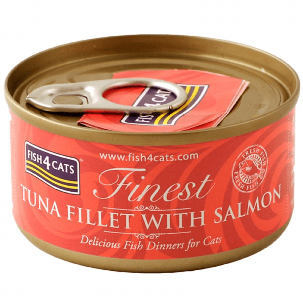 Ração Húmida FISH4PETS F4C Finest Filete de Atum com Salmão 70g