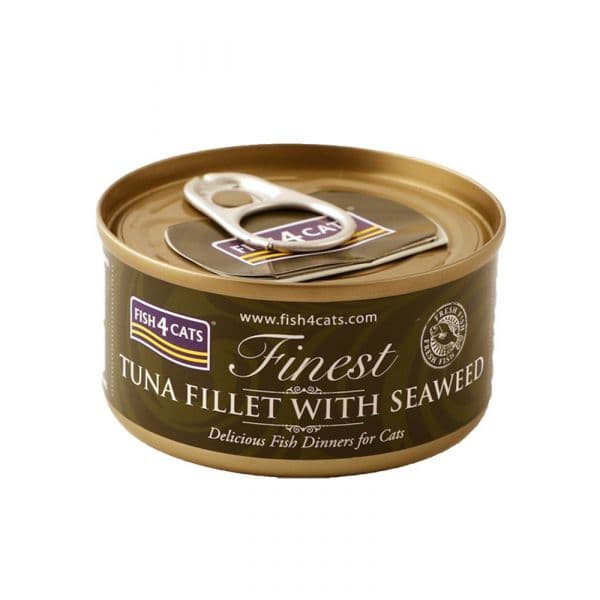 Ração Húmida FISH4PETS F4C Finest Filete de Atum com Algas 70g