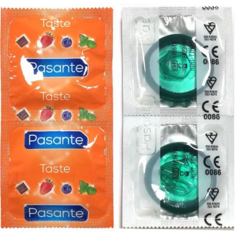 Pasante – Saco De Preservativos Sabor Hortela 144 Unidades