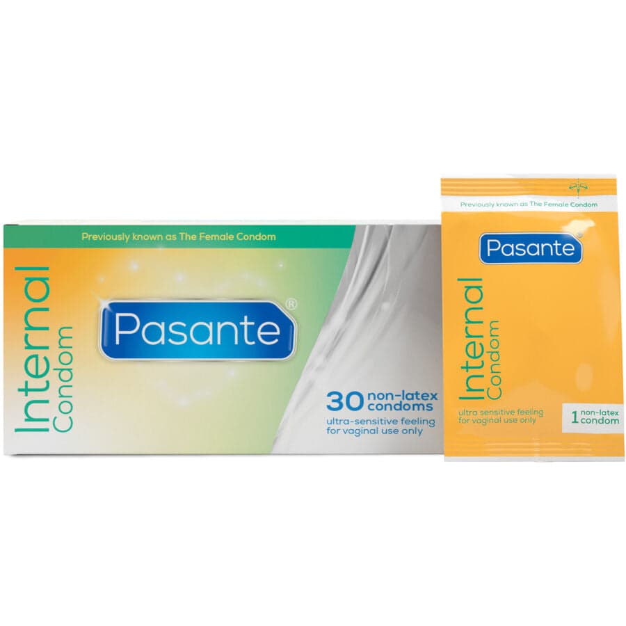 Pasante Preservativos Femininos Internos Transparentes Tamanho Único 30 Unidades