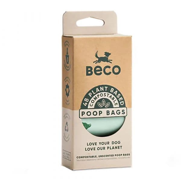 Beco Pets Sacos Compostáveis para Dejetos 4 Rolos x 12 Sacos