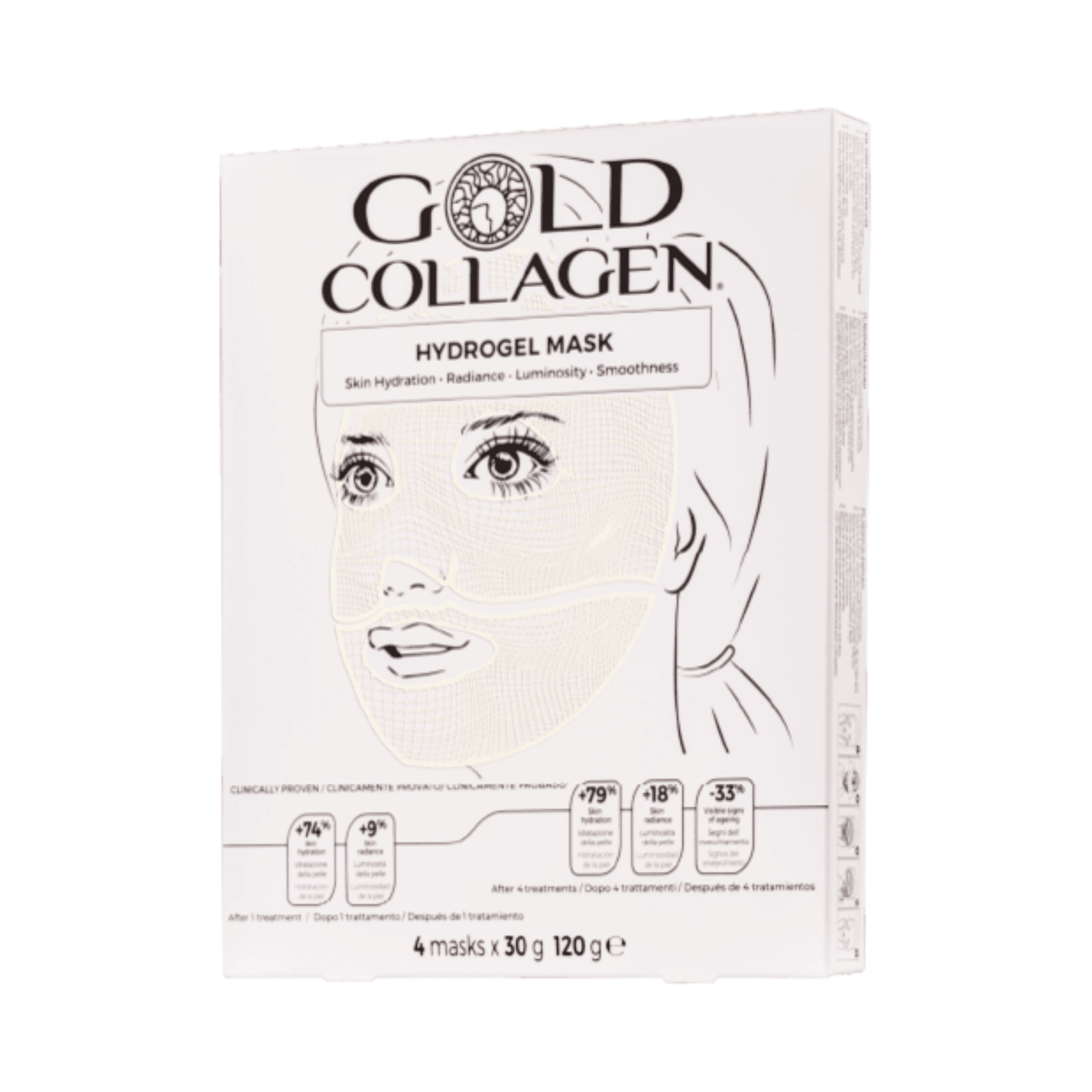 Gold Collagen Pack Hydrogel Mask 4x30g