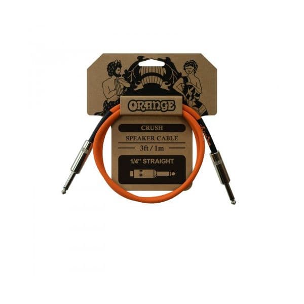 Orange Speaker Cable 3ft para Instrumento 1m