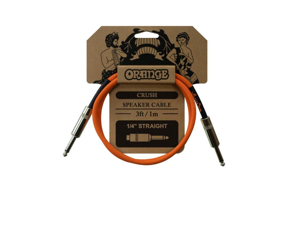 Orange Speaker Cable 3ft para Instrumento 1m