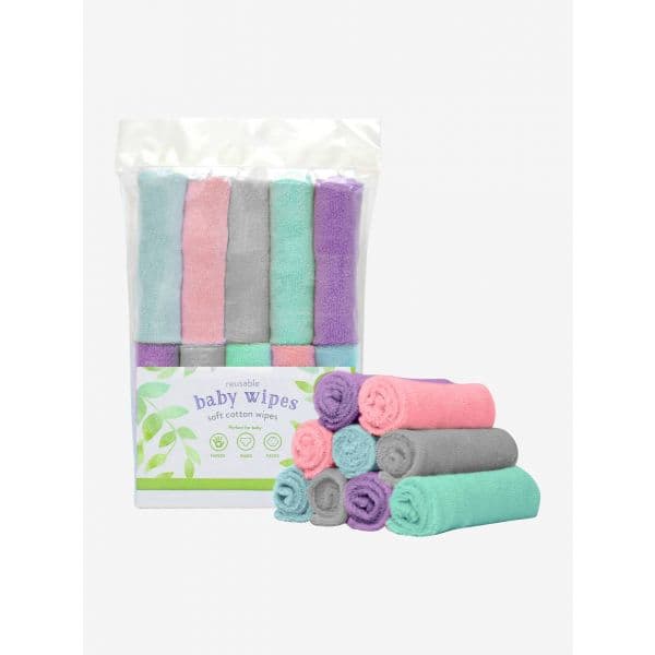 Bambino Toalhetes Laváveis para Bebé (x10) Azul Claro Estampado