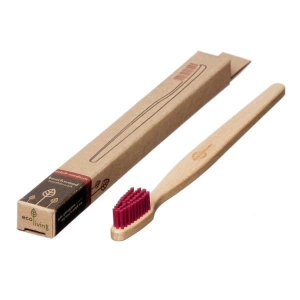 Ecoliving Escova de Dentes 100% Vegetal Vermelha
