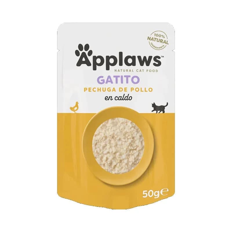 Ração Húmida Applaws Kitten Peito de Frango em Caldo 12x50g