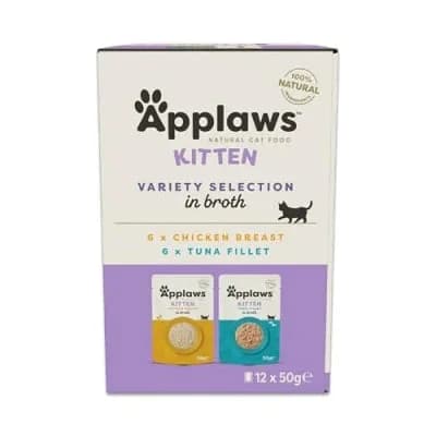 Ração Húmida Applaws Gatinho Selec Caldo Variado 12 x 50g