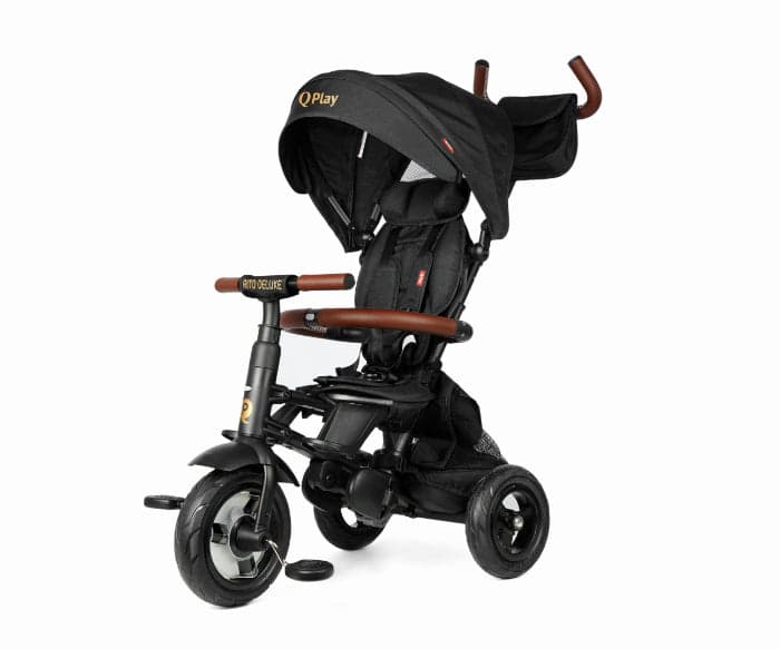Triciclo Qplay Rito Deluxe Borracha Black