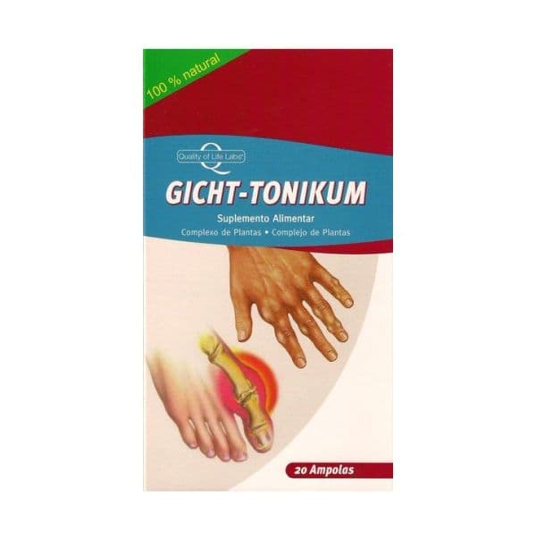 Quality of Life Gicht Tonikum (Tónico Gota) 20 Ampolas