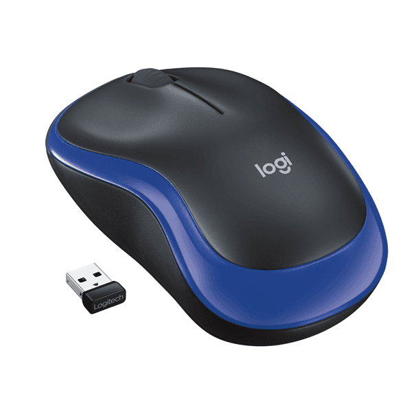 Logitech M185 Wireless Mouse Notebook Black Blue