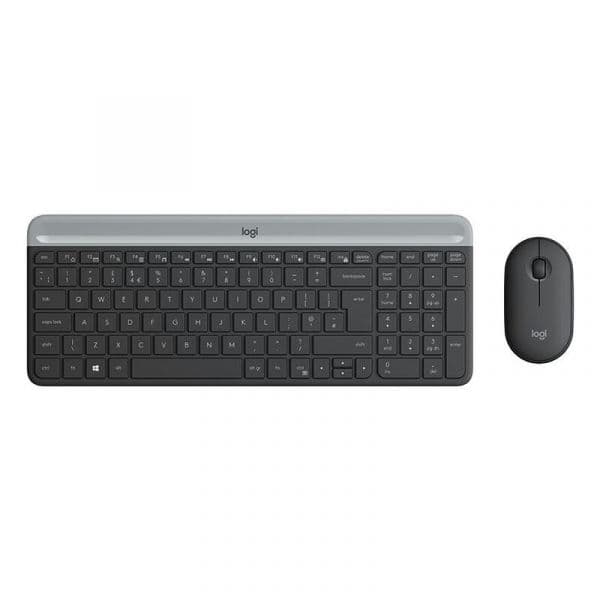Teclado Logitech MK470 Rato Sem Fios QWERTZ Alemão Grafito
