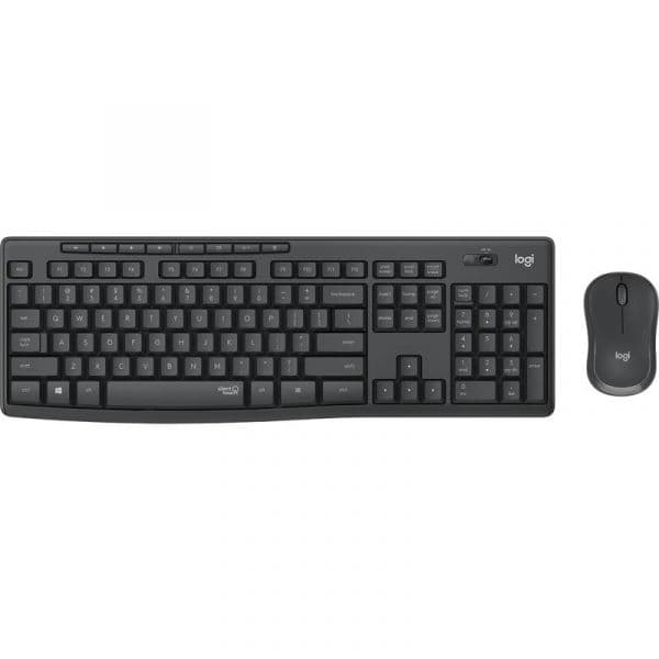Teclado Logitech MK295 Rato Sem Fios Alemão Grafite/Preto