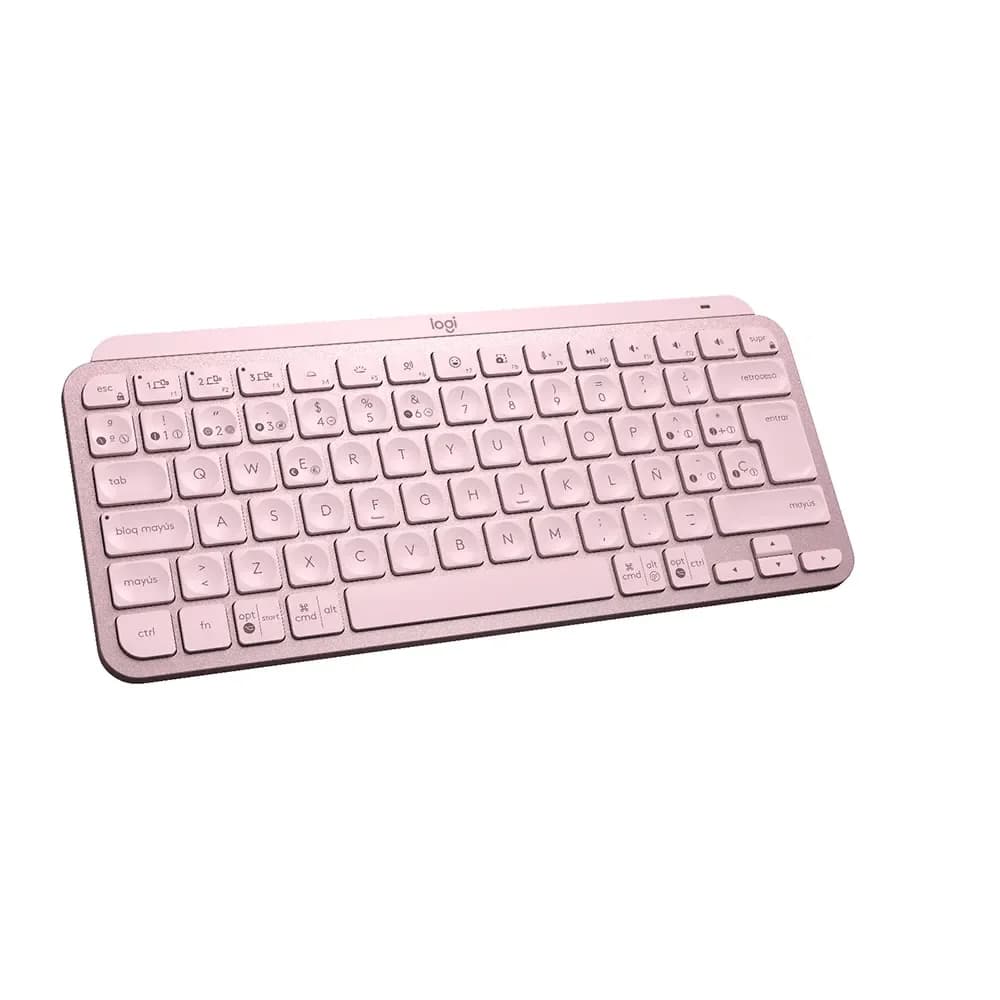 Teclado Logitech MX Keys Mini Sem Fios Bluetooth Rosa (Teclado Espanhol)