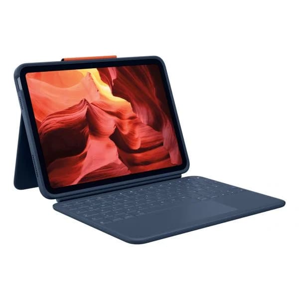 Logitech Teclado Rugged Combo 4 Touch 920-011182 para iPad Apple 10 Geração (10.9") Classic Blue