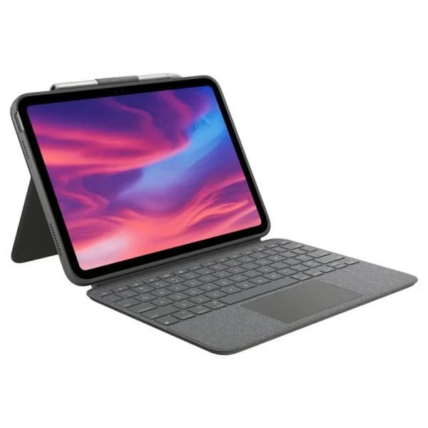 Logitech Combo Touch Capa com Teclado Retroiluminado QWERTZ Alemão Cinzento para iPad 10ª Gen (Teclado Espanhol)