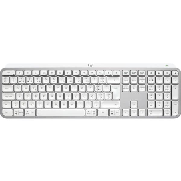 Teclado Logitech Mx Keys S - Retroiluminação - sem Fios - Bluetooth Le - Qwerty - Português - Interruptor: Chave-tesoura - Cinza Pálido 920-011580