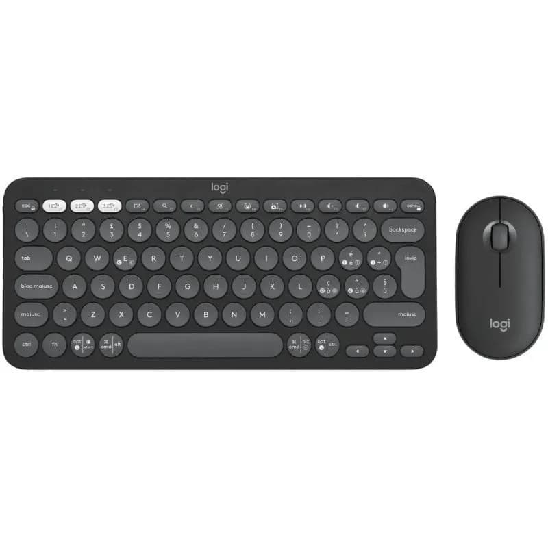 Teclado Logitech Pebble 2 Combo para Mac + Rato Sem Fios Grafite (Espanhol)