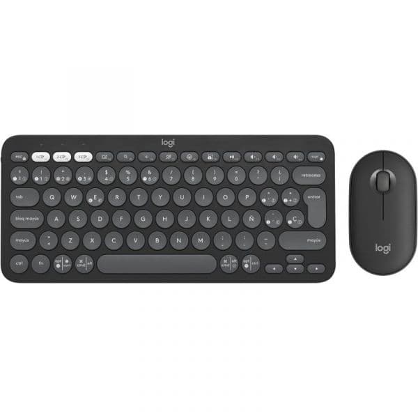 Teclado Logitech Pebble 2 Combo para Mac + Rato Sem Fios Grafite (Espanhol)