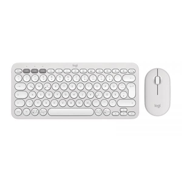 Teclado Logitech Pebble 2 Combo Rato Sem Fios Branco