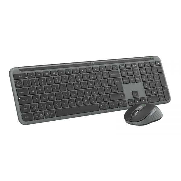 Teclado Logitech Signature Slim Combo MK950 Rato Sem Fios QWERTY Grafite