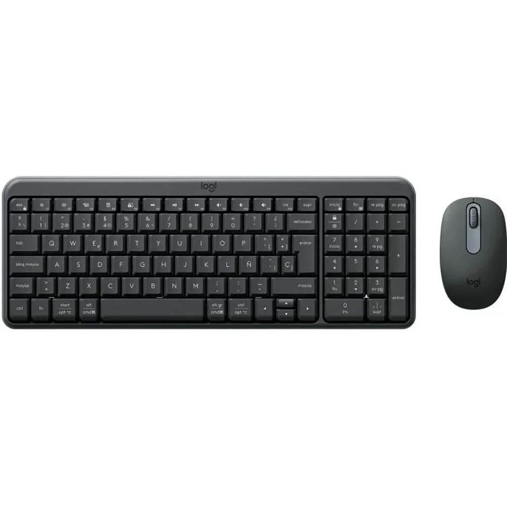 Teclado Logitech MK250 + Rato Sem Fios ES Preto