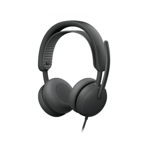 Logitech Zone Wired 2 for Business com Fio, USB-C/USB-A, ANC, Grafite