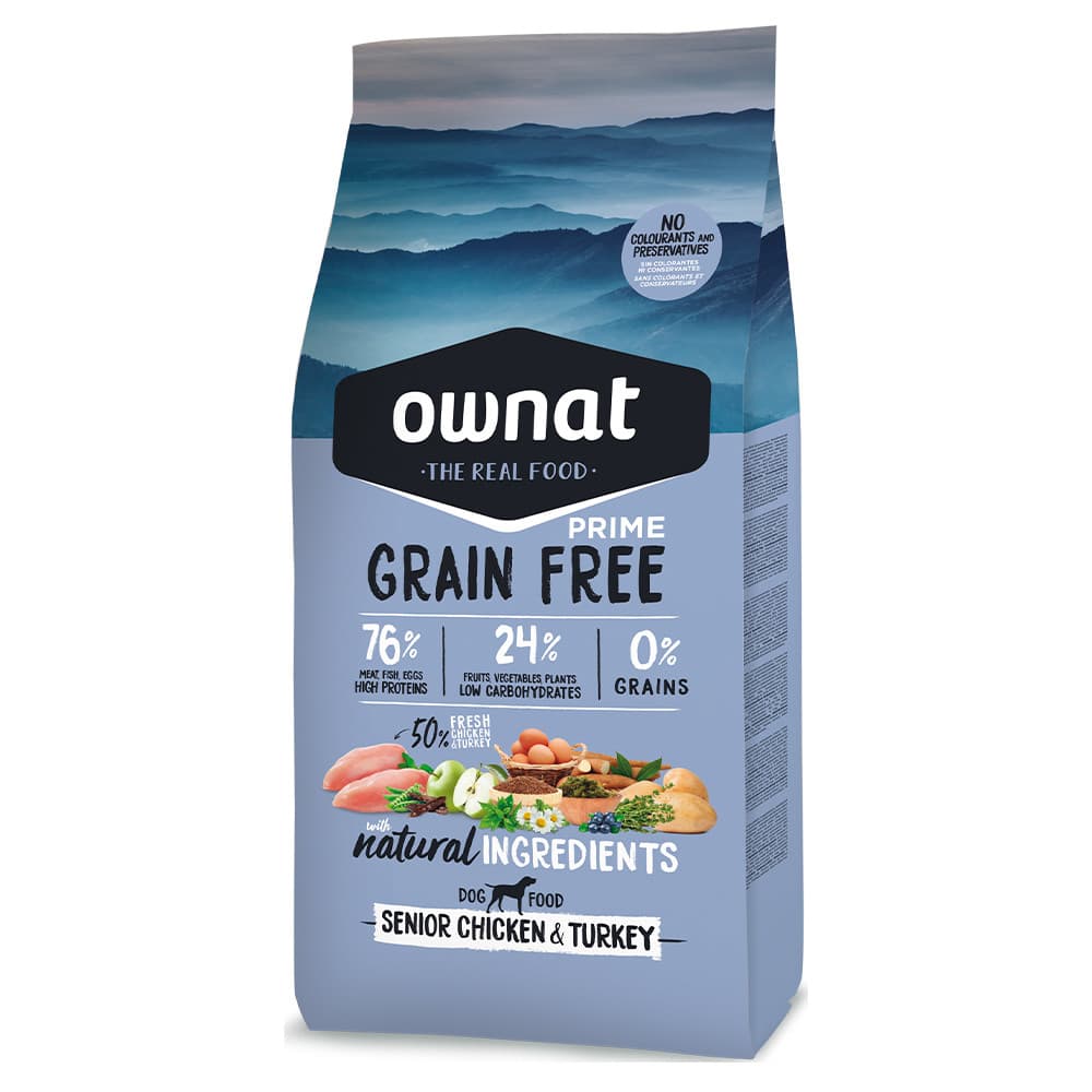 Ownat Prime Grain Free Senior Chicken & Turkey 12Kg