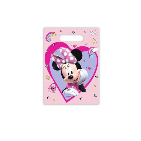 Decorata Party Saco para Lembranças de Festa Disney Junior Minnie Coração 6 Unidades