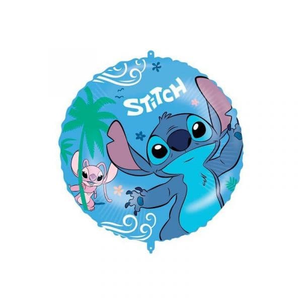 Decorata Party Balões para Festa Foil (18''/46cm) Com Palhinha, Fio e Peso Disney Stitch