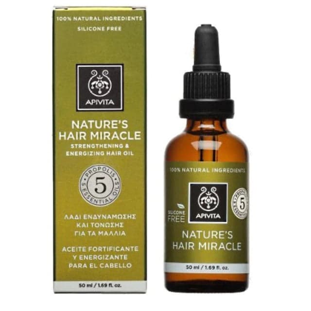 Apivita Nature's Hair Miracle Strengthening & Energizing Hair Oil 50ml