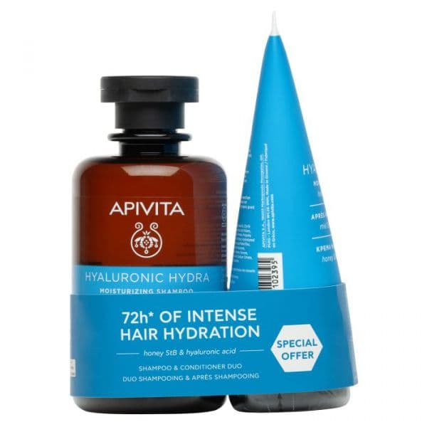 Apivita Hyaluronic Hydra Shampoo 250ml + Condicionador 150ml Pack