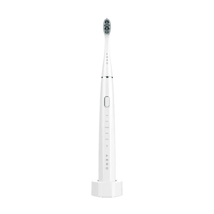 AENO Escova de Dentes Elétrica DB1S IPX7 1400mAh Branca + 3 Cabeças + Estação de Carga sem Fio + Cabo USB-C