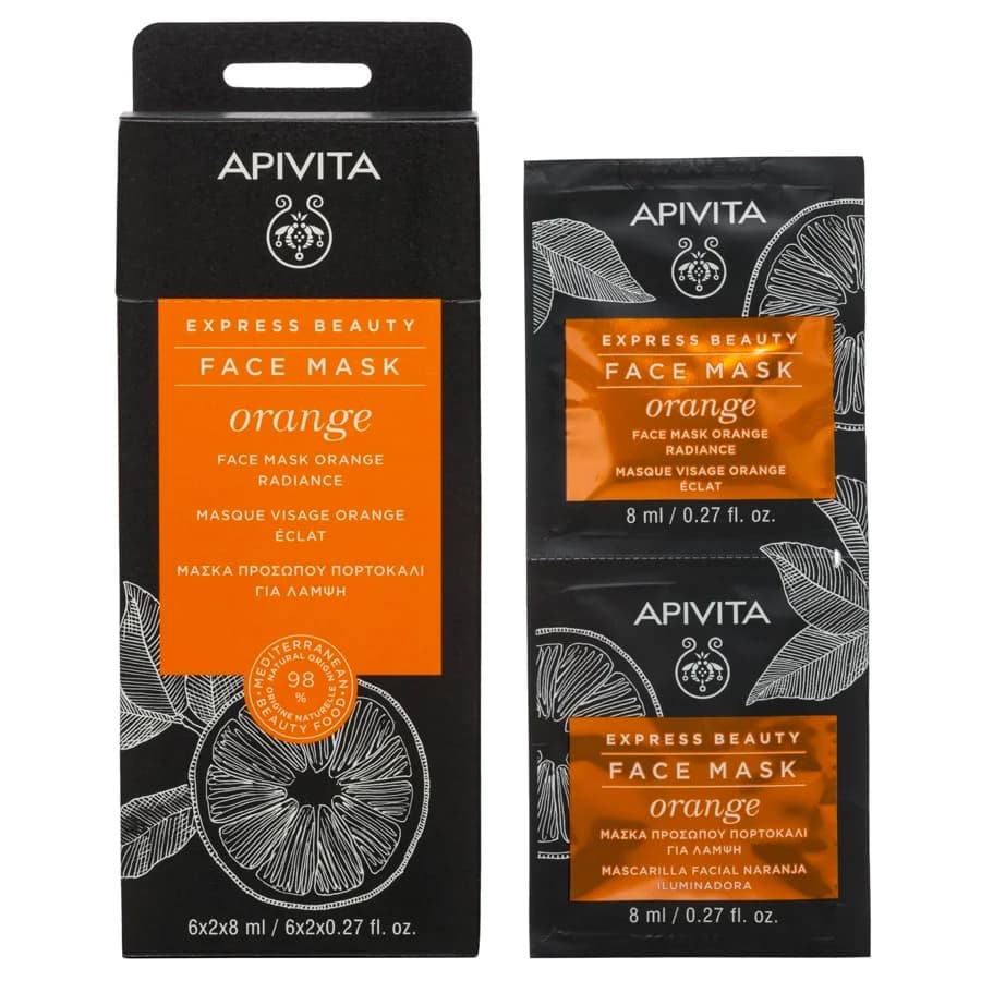 Apivita Express Beauty Máscara Facial Laranja 2x8ml