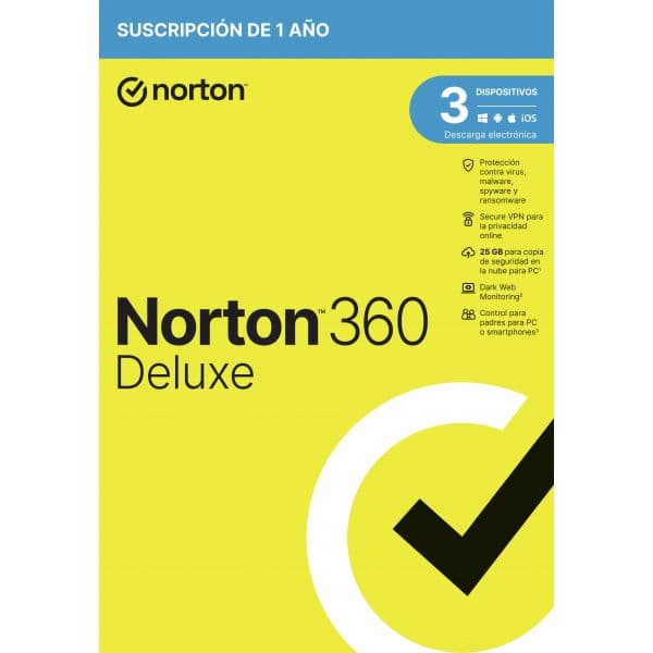Norton 360 Deluxe 3 Dispositivos 1 Ano Espanhol