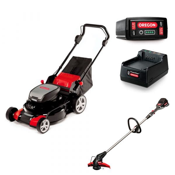Oregon Conjunto de Cortador de Relva e Aparador de Relva Lm400 St250 com Bateria e Carregador
