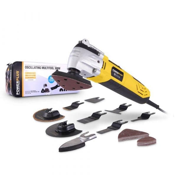 Powerplus 300w Oscillating Multi Tool 34 Peças Castanho