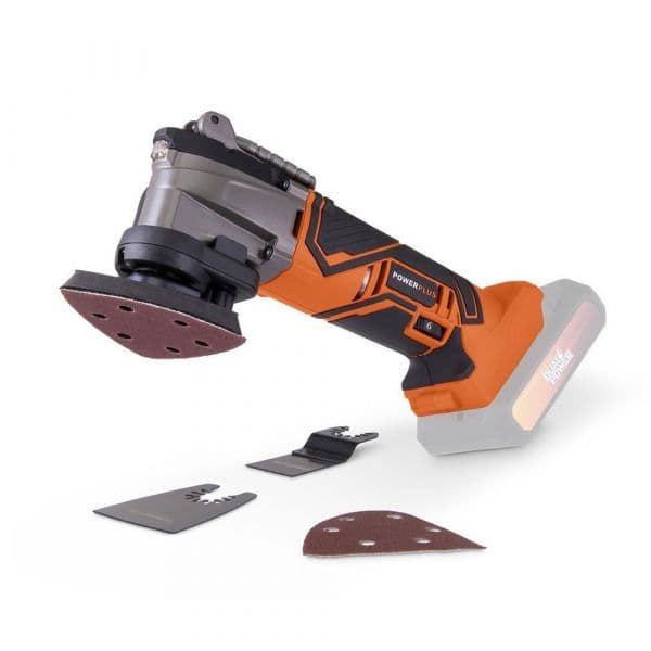 Powerplus No Bat No Charge 20v Oscillating Multi Tool 5 Peças Laranja
